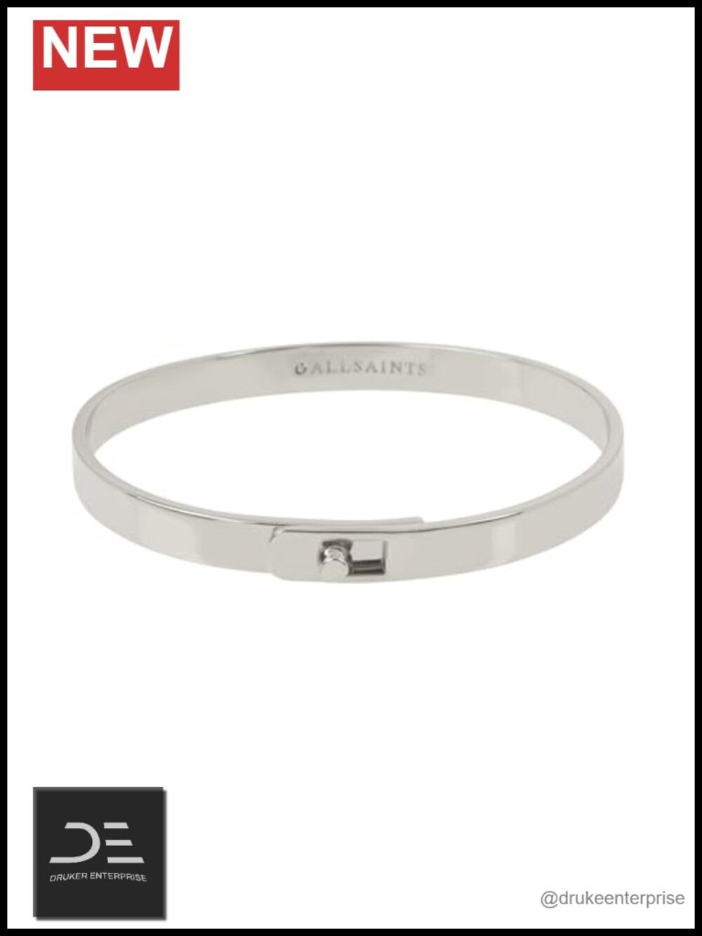 Punk Stud Bangle Bracelet Brass Push Clasp